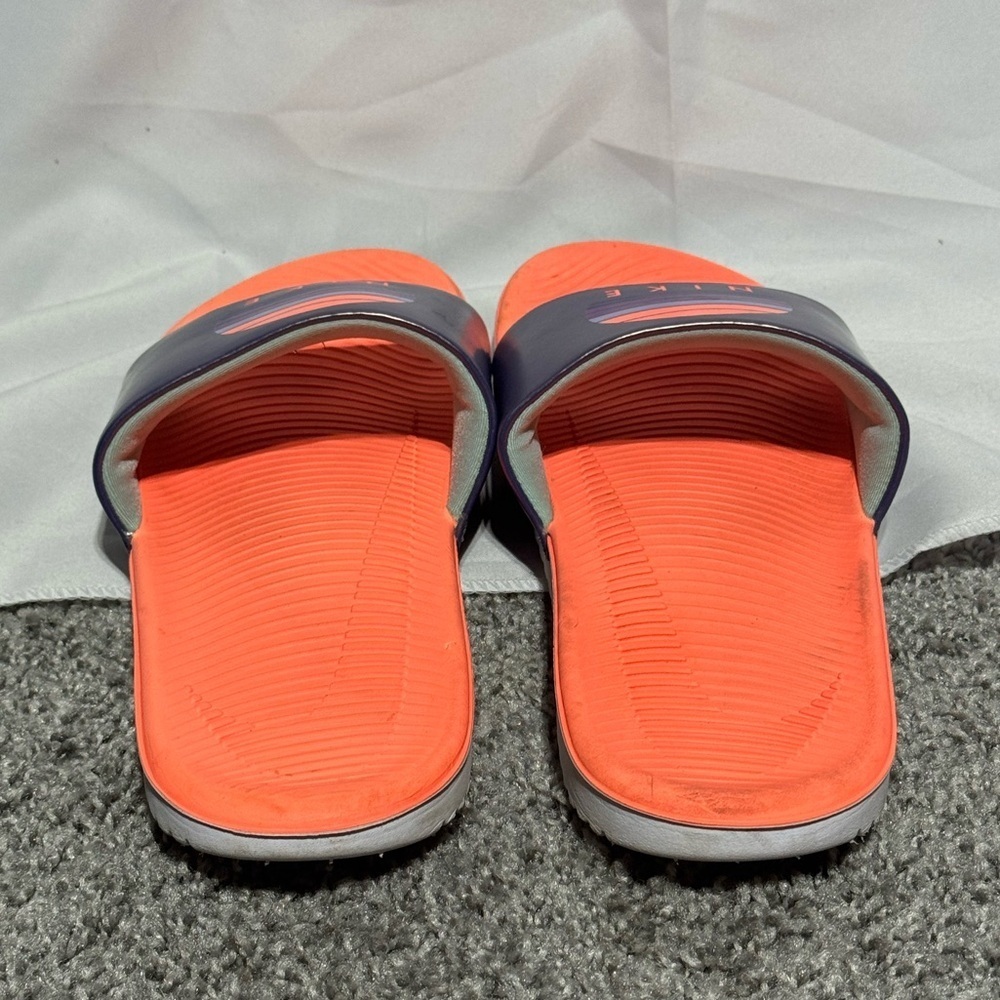 Nike Kawa Sandals Youth Size 5Y Purple Dust Mango Slides - Picture 4 of 6